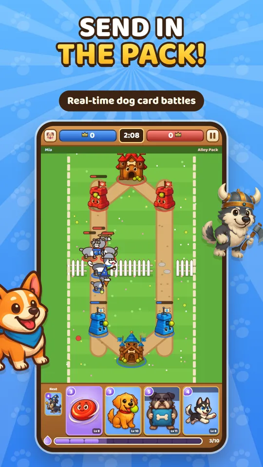 Live battle in two lanes