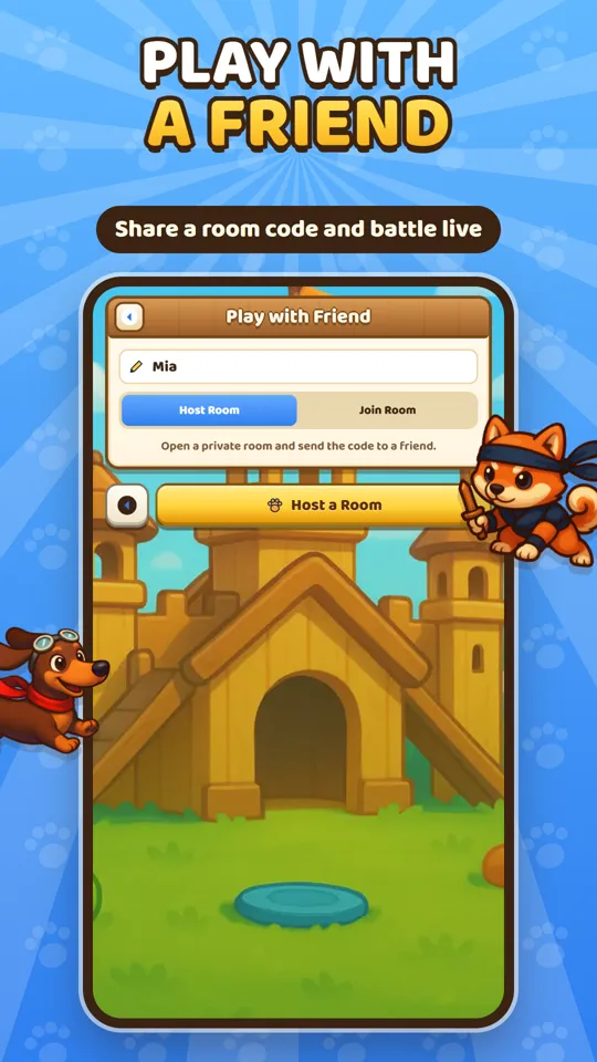 Private room for a friend match